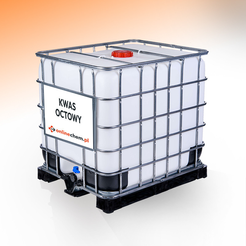Kwas octowy 80% techniczny - 1200 kg | Kaucja za IBC 0 zł | Dostawa 0 zł